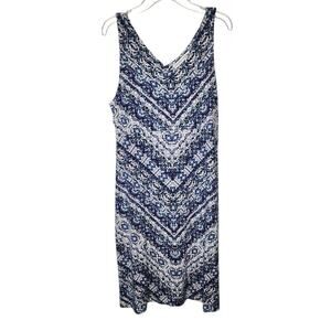 Athleta Womens V-Neck Sleeveless Micro Modal Stretch Knit Tank Dress Medium